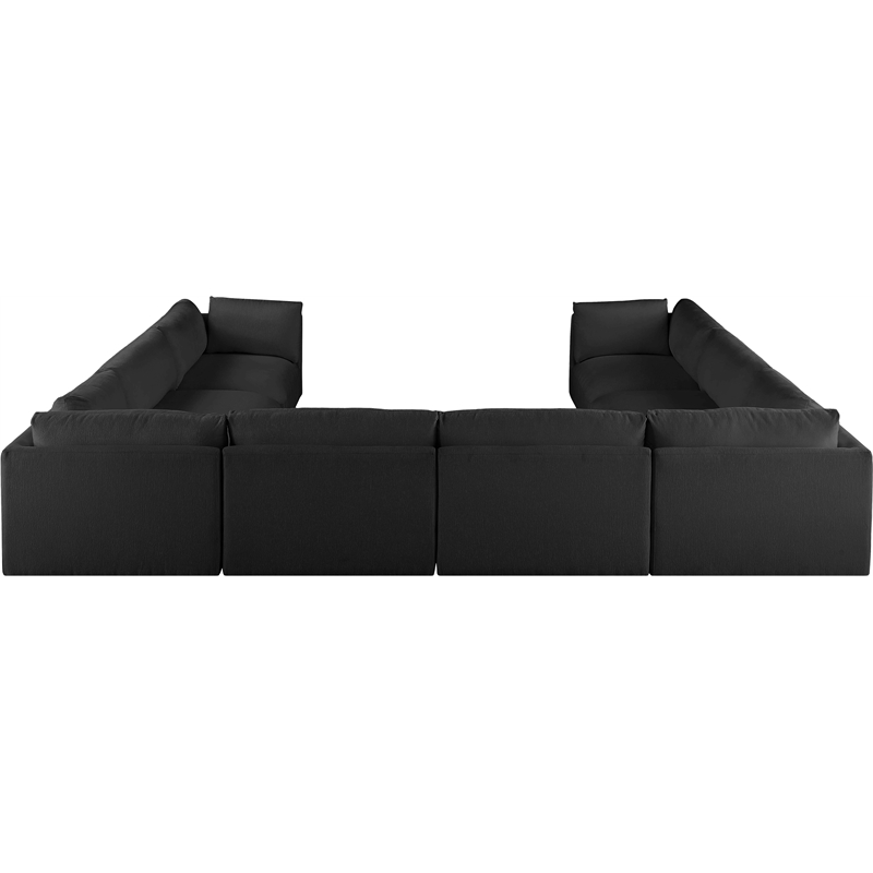 Meridian Furniture Ease Black Fabric Modular Sectional