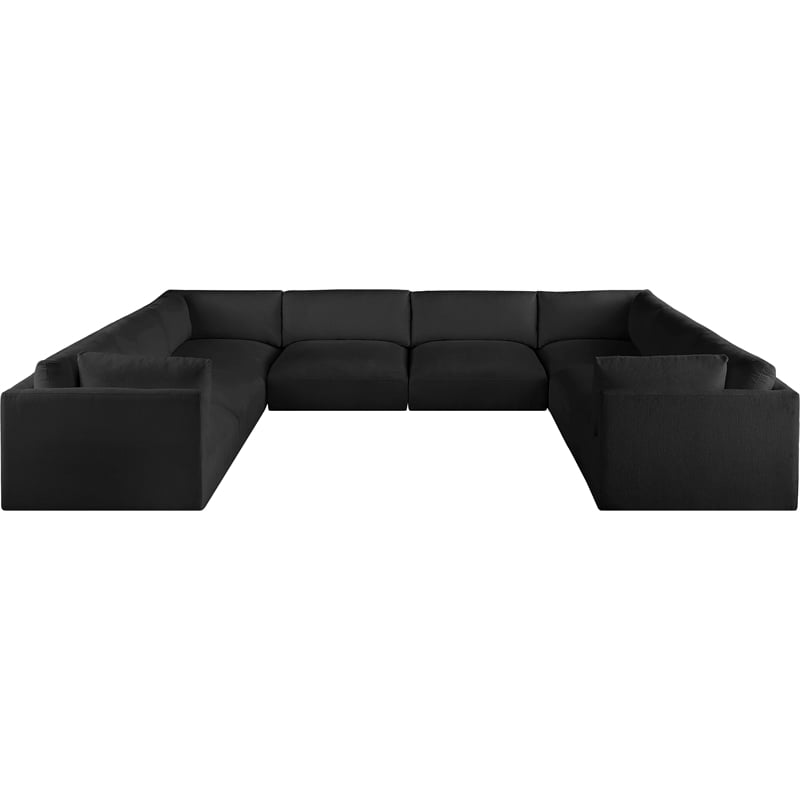 Meridian Furniture Ease Black Fabric Modular Sectional