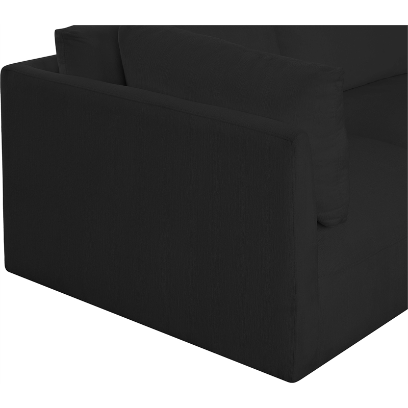 Meridian Furniture Ease Black Fabric Modular Sectional
