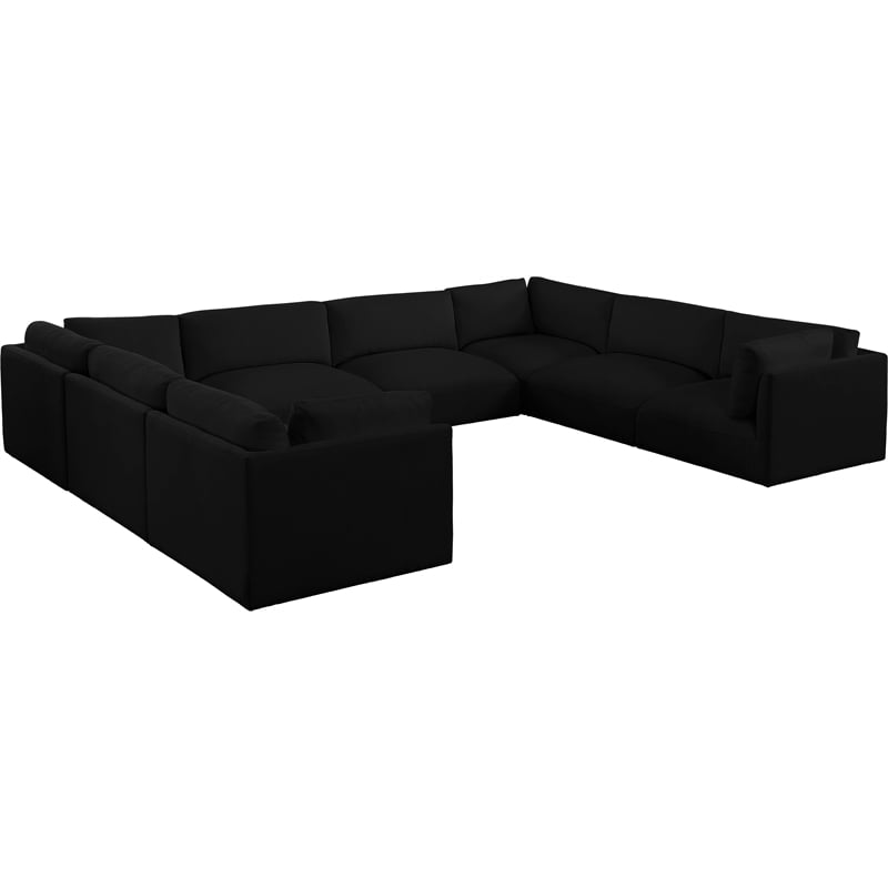 Meridian Furniture Ease Black Fabric Modular Sectional