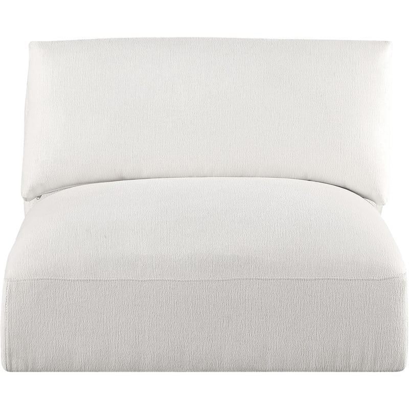 Meridian Furniture Ease Cream Fabric Armless