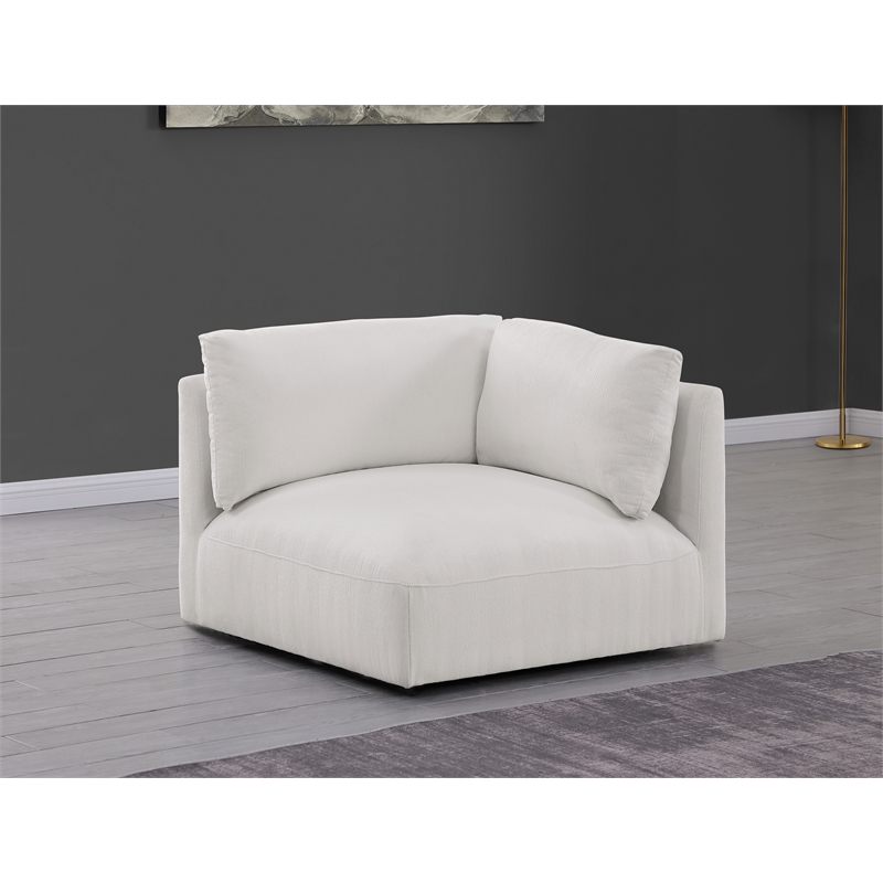 Meridian Furniture Ease Cream Fabric Corner