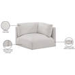 Meridian Furniture Ease Cream Fabric Corner