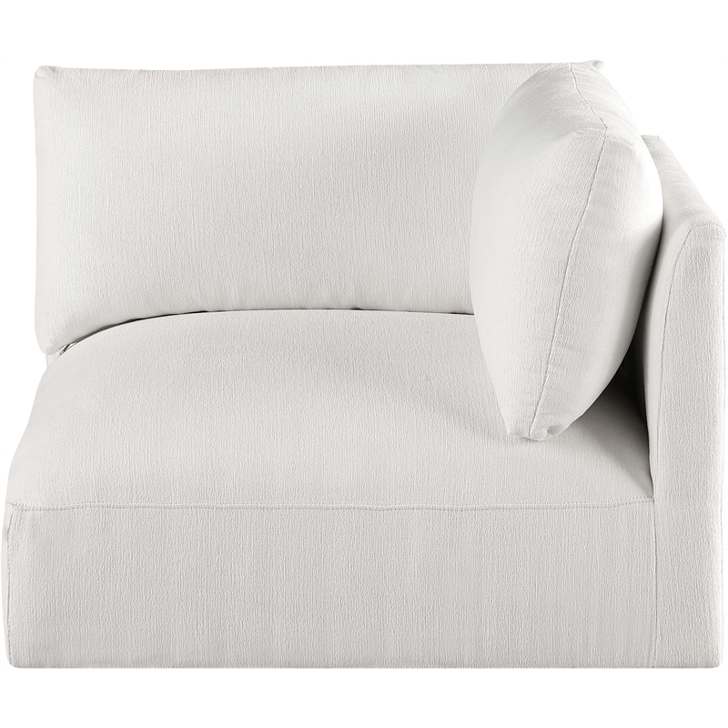 Meridian Furniture Ease Cream Fabric Corner