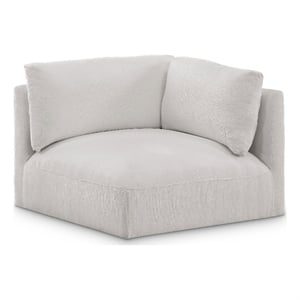 Meridian Furniture Ease Cream Fabric Corner