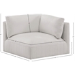 Meridian Furniture Ease Cream Fabric Corner