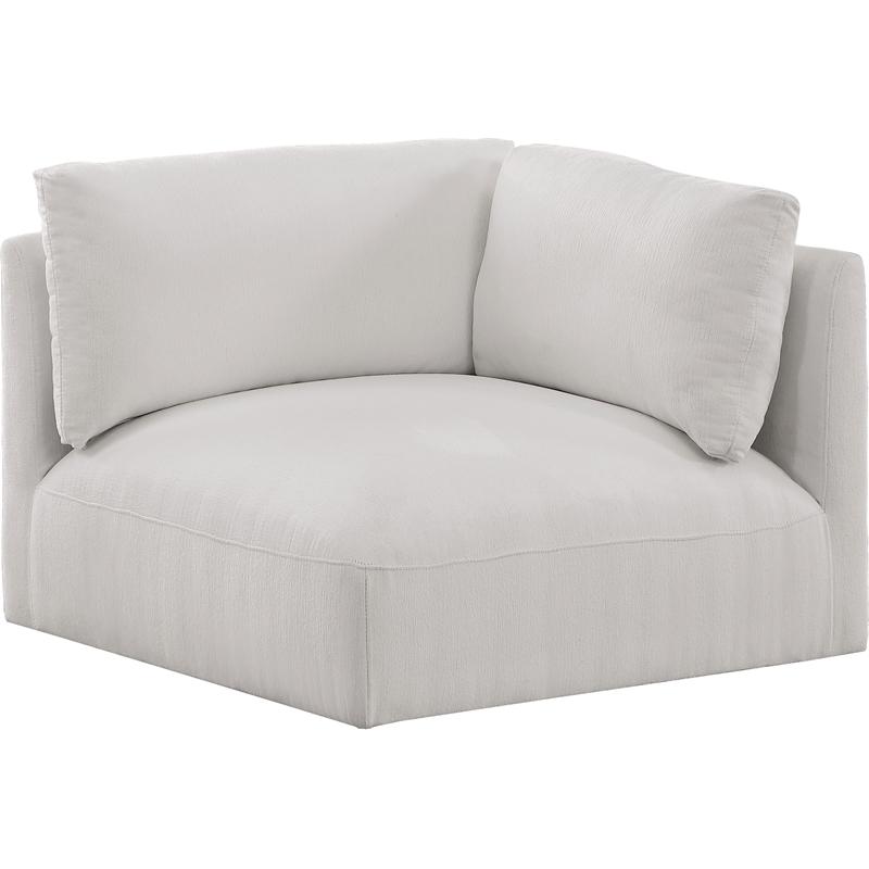 Meridian Furniture Ease Cream Fabric Corner