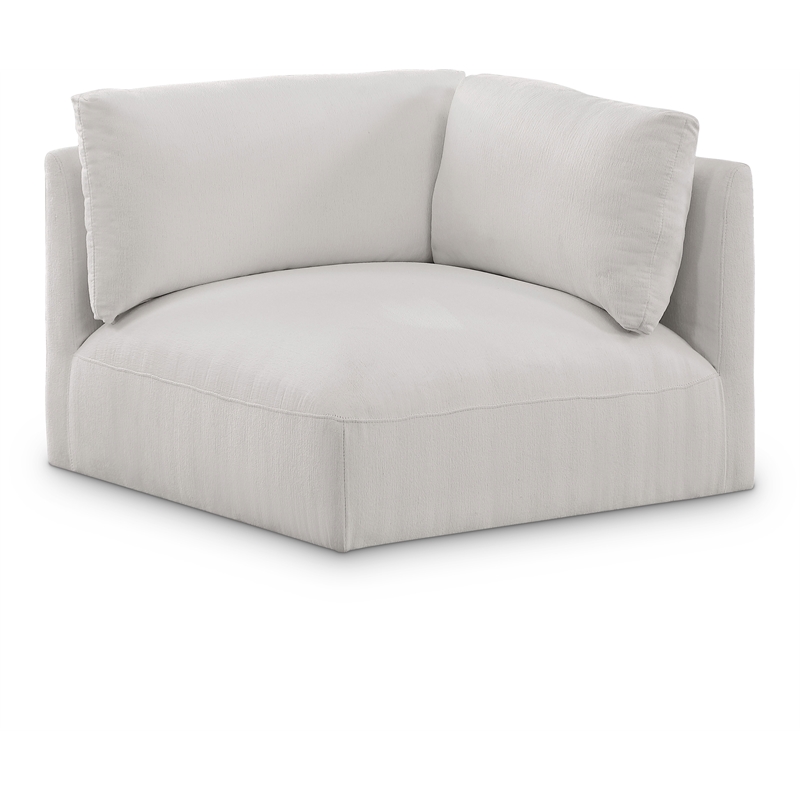 Meridian Furniture Ease Cream Fabric Corner