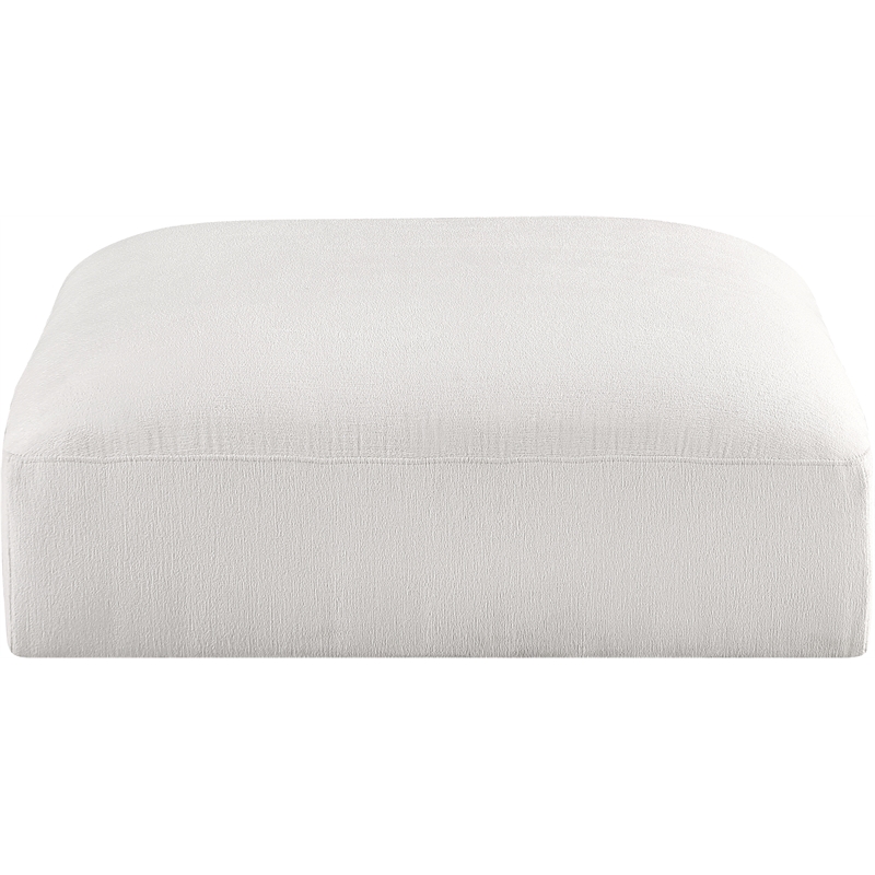 Meridian Furniture Ease Cream Fabric Ottoman