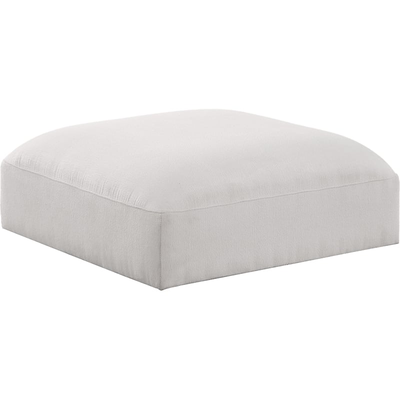 Meridian Furniture Ease Cream Fabric Ottoman
