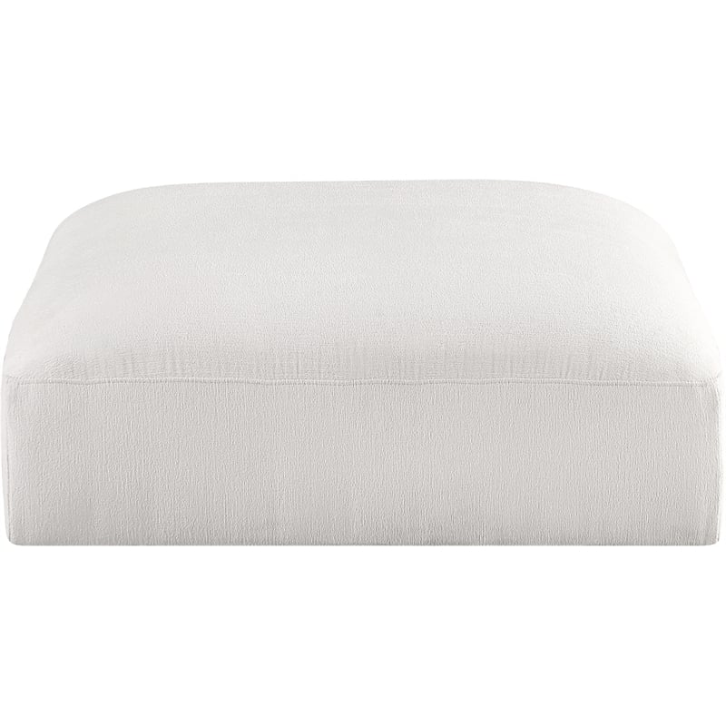 Meridian Furniture Ease Cream Fabric Ottoman