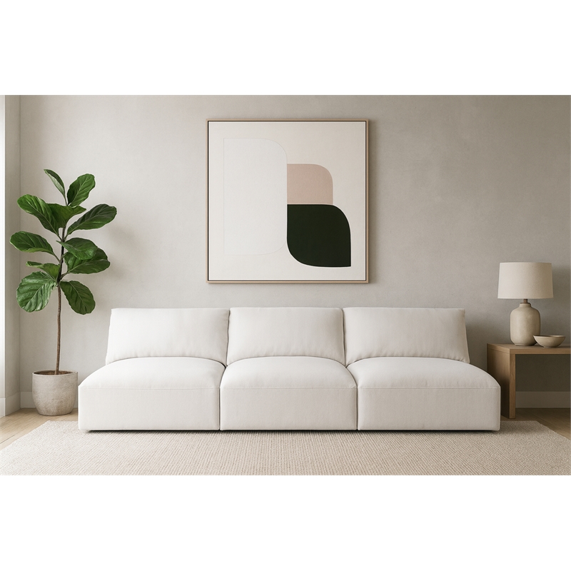 Meridian Furniture Ease Cream Fabric Modular Sofa