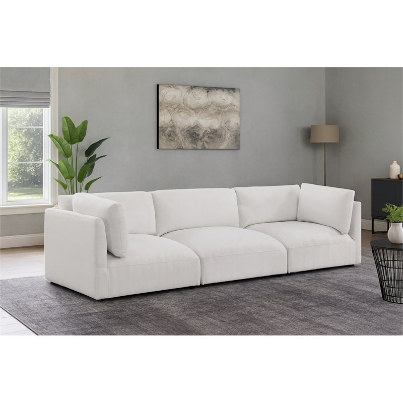 Meridian Furniture Ease Cream Fabric Modular Sofa