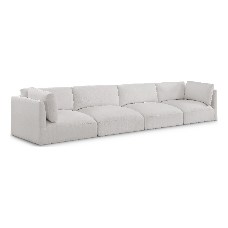 Meridian Furniture Ease Cream Fabric Modular Sofa