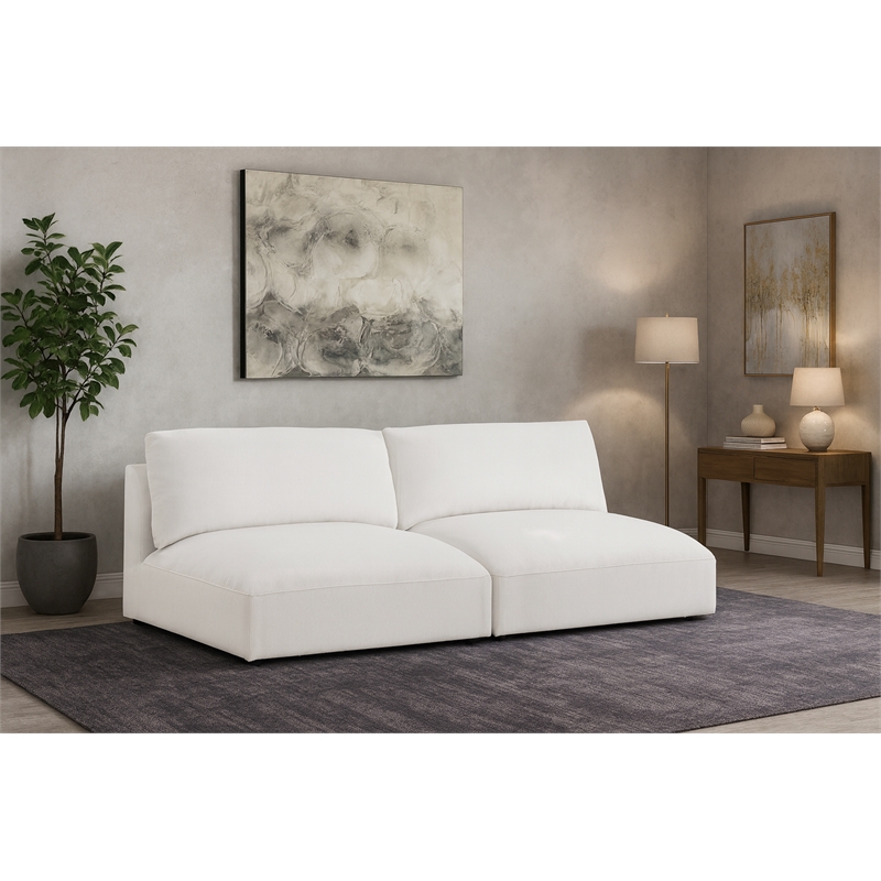 Meridian Furniture Ease Cream Fabric Modular Sofa