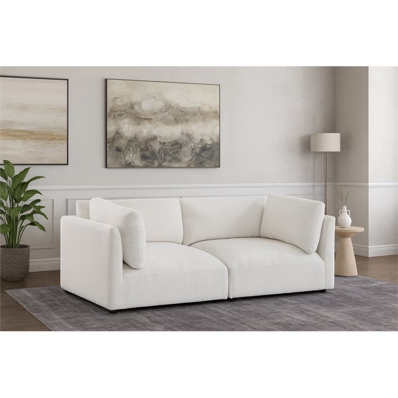 Meridian Furniture Ease Cream Fabric Modular Sofa