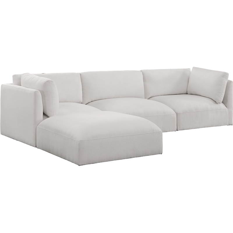 Meridian Furniture Ease Cream Fabric Modular Sectional