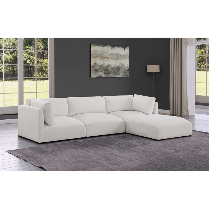 Meridian Furniture Ease Cream Fabric Modular Sectional