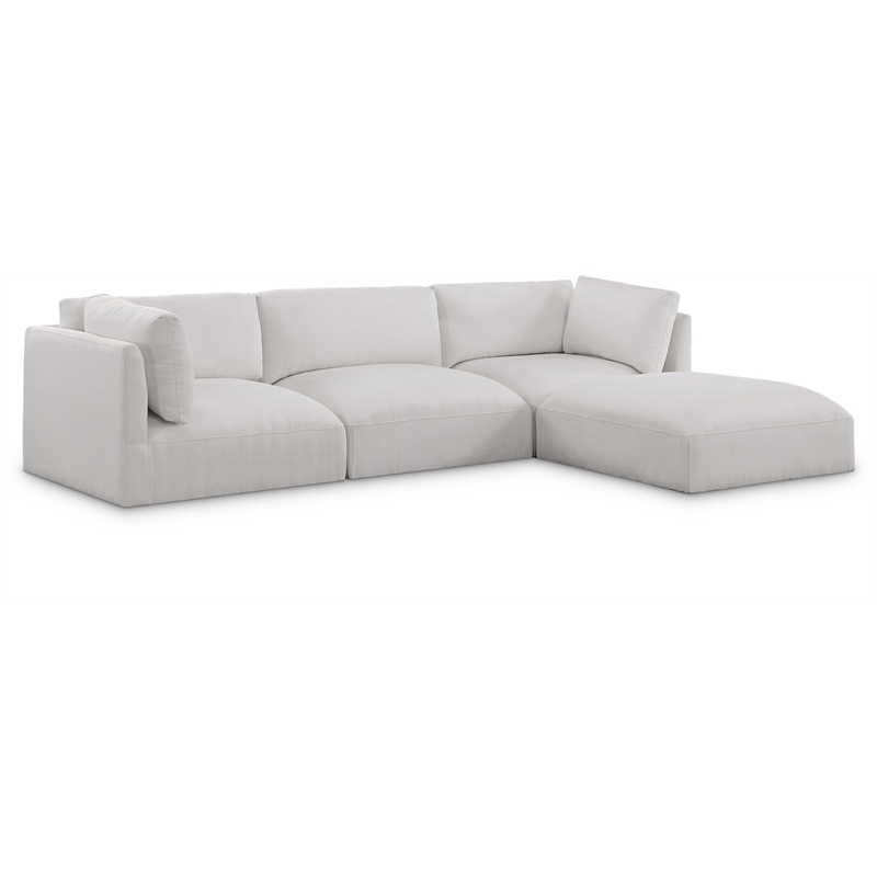 Meridian Furniture Ease Cream Fabric Modular Sectional