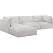 Meridian Furniture Ease Cream Fabric Modular Sectional