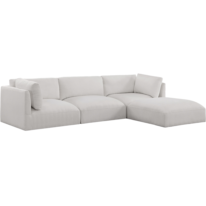 Meridian Furniture Ease Cream Fabric Modular Sectional