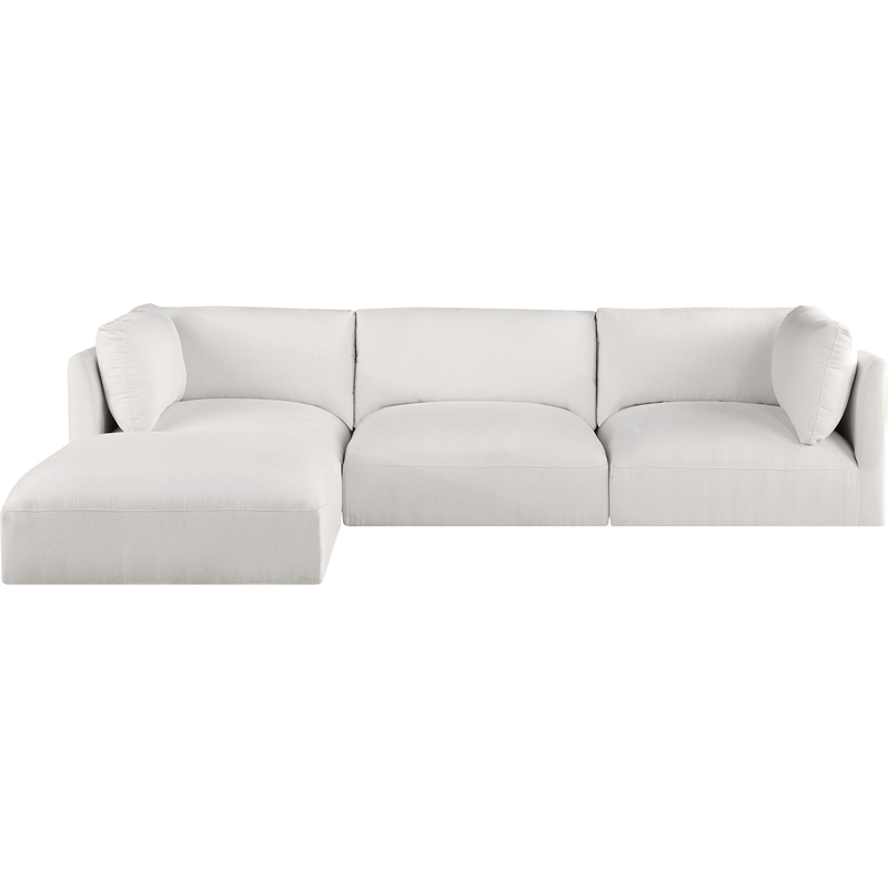 Meridian Furniture Ease Cream Fabric Modular Sectional