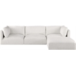 Meridian Furniture Ease Cream Fabric Modular Sectional
