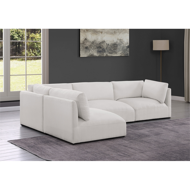 Meridian Furniture Ease Cream Fabric Modular Sectional