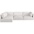 Meridian Furniture Ease Cream Fabric Modular Sectional