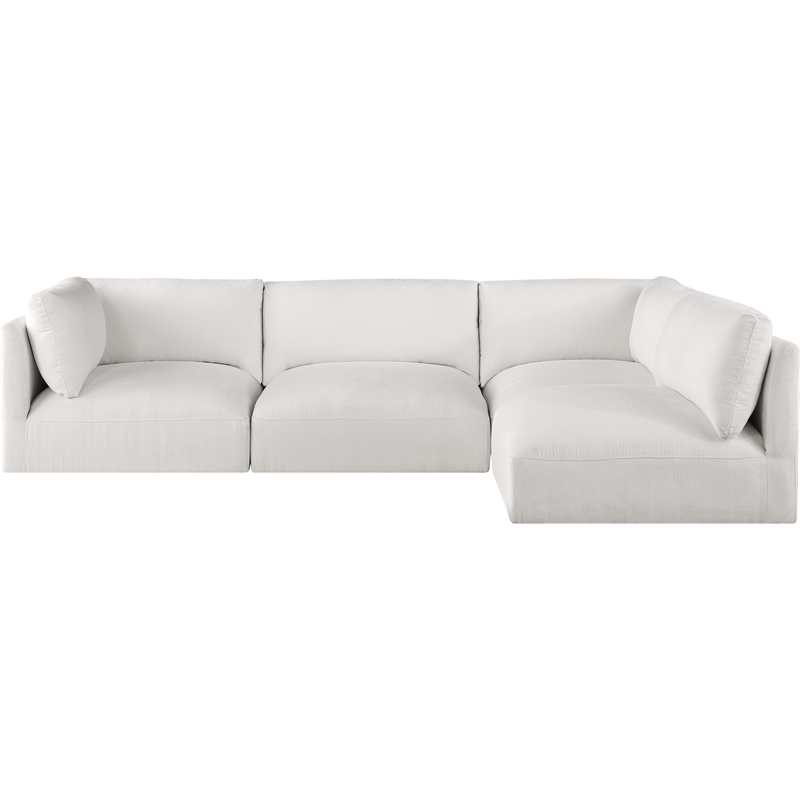 Meridian Furniture Ease Cream Fabric Modular Sectional