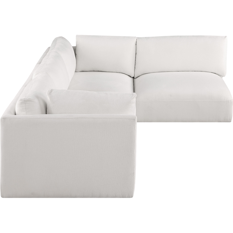 Meridian Furniture Ease Cream Fabric Modular Sectional