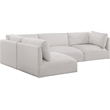 Meridian Furniture Ease Cream Fabric Modular Sectional