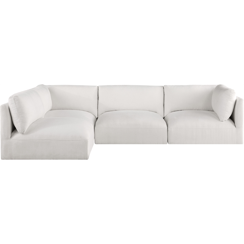 Meridian Furniture Ease Cream Fabric Modular Sectional