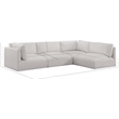 Meridian Furniture Ease Cream Fabric Modular Sectional