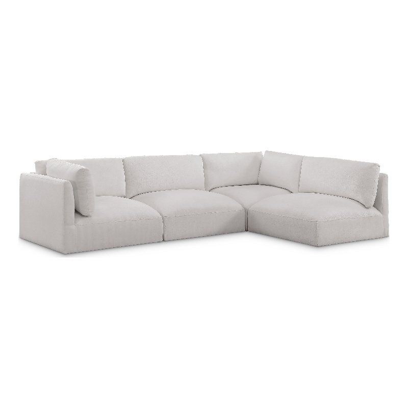 Meridian Furniture Ease Cream Fabric Modular Sectional