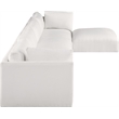 Meridian Furniture Ease Polyester Fabric Upholstered Modular Sectional in Cream