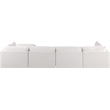 Meridian Furniture Ease Polyester Fabric Upholstered Modular Sectional in Cream