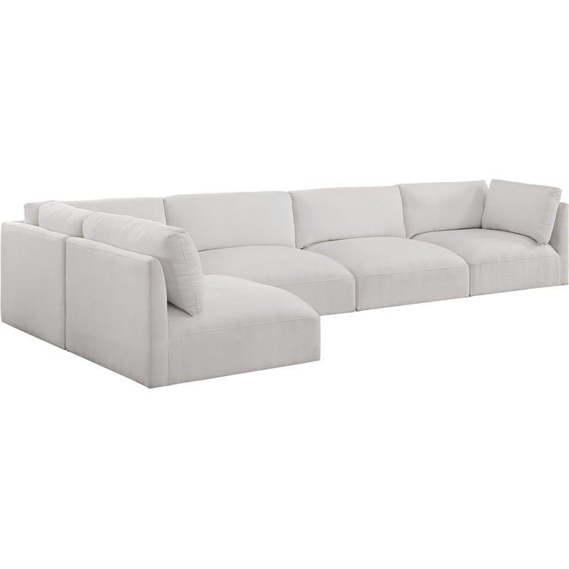 Meridian Furniture Ease Cream Fabric Modular Sectional