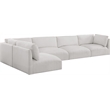 Meridian Furniture Ease Cream Fabric Modular Sectional