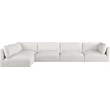 Meridian Furniture Ease Cream Fabric Modular Sectional