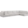Meridian Furniture Ease Cream Fabric Modular Sectional