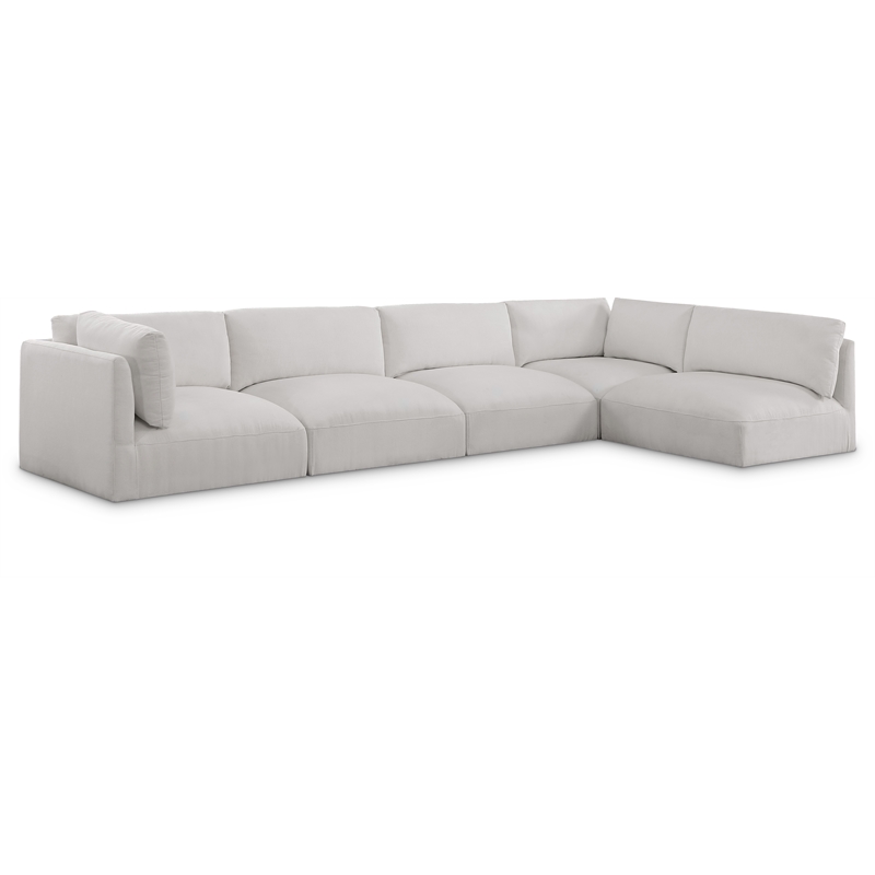 Meridian Furniture Ease Cream Fabric Modular Sectional