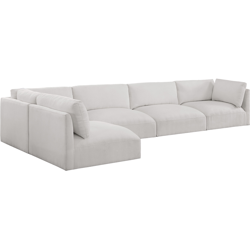 Meridian Furniture Ease Cream Fabric Modular Sectional
