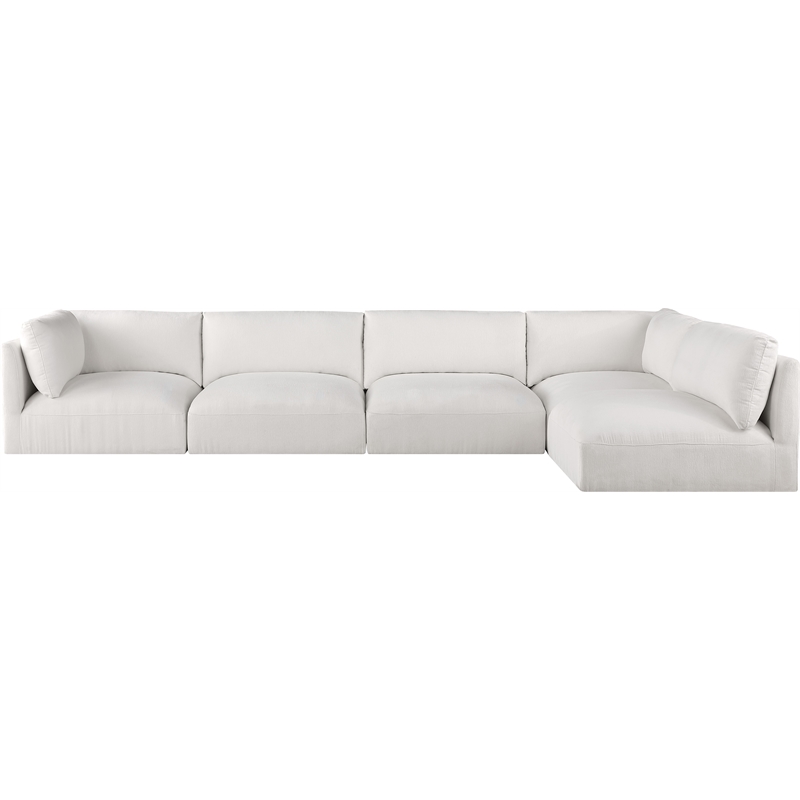 Meridian Furniture Ease Cream Fabric Modular Sectional