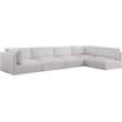 Meridian Furniture Ease Cream Fabric Modular Sectional