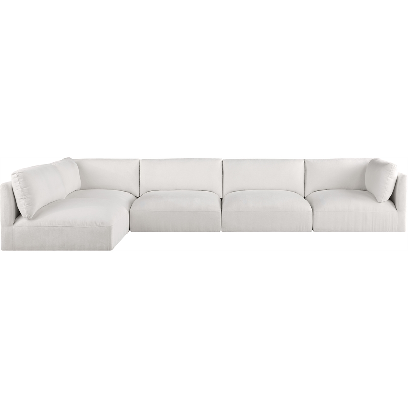 Meridian Furniture Ease Cream Fabric Modular Sectional