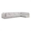 Meridian Furniture Ease Cream Fabric Modular Sectional