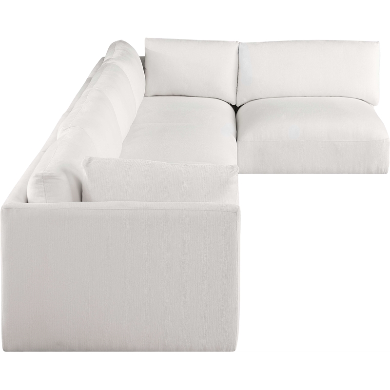 Meridian Furniture Ease Cream Fabric Modular Sectional