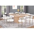 Meridian Furniture Belinda Square Natural Solid Wood and Oak Veneer Dining Table