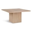 Meridian Furniture Belinda Square Natural Solid Wood and Oak Veneer Dining Table
